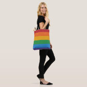 LGBTQ regenboogkleurige Pride Flag Achtergrond Tote Bag (Op model)