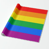 LGBTQ+ regenboogpride vlag Cadeaupapier (Uitgerold)