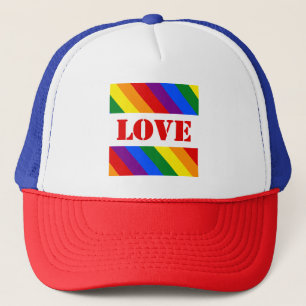 LGBTQ+ Regenboogvierkant Vlag Liefde voor Pride Ma Trucker Pet