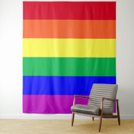 LGBTQ Regenboogvlag Gay Pride Parade LGBTQIA+ Fees Wandkleed