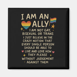 Lgbtq Retro Ik Ben Een Bondgenoot Ik Ben Niet Homo Magneet