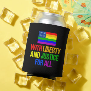 LGBTQ Rights Rainbow American Flag Gay Pride Blikjeskoeler