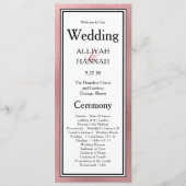 LGBTQ Roos Goud Modern Trouwprogramma Programma (Voorkant)