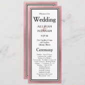 LGBTQ Roos Goud Modern Trouwprogramma Programma (Voorkant / Achterkant)