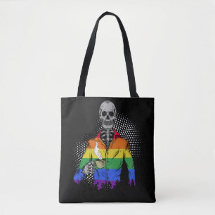 LGBTQ Skeleton drink Koffieschedel Draagtas