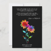 🌈 LGBTQ Soaring Together  Petals & Pride  Kaart (Achterkant)