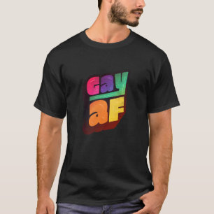 LGBTQ+ Steun Gay AF Halftone Editie 1 T-shirt