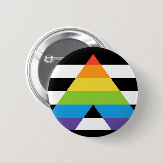 LGBTQ Straight Ally Pride Vlag Ronde Button 5,7 Cm (Voorkant /achterkant)