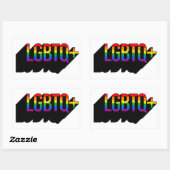 LGBTQ+ T-Shirt Rechthoekige Sticker (Vel)