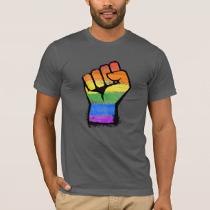 LGBTQ Traditionele Regenboog Pride Vuist T-shirt
