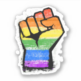 LGBTQ Traditionele regenboogpride Fist Sticker