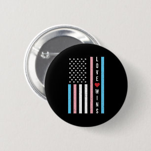 LGBTQ Transgender Pride Love Wint Amerikaanse vlag Ronde Button 5,7 Cm