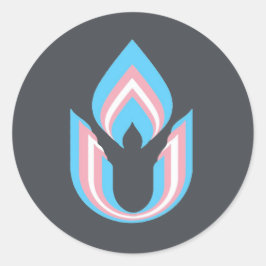 LGBTQ transgender Unitair Universalisme Ronde Sticker