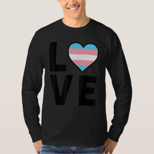 LGBTQ Transgender Vlag Hart LGBTQIA+ Liefde Transg T-shirt