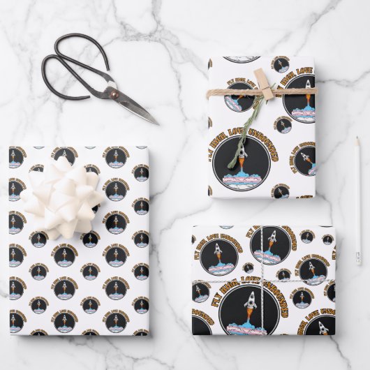 LGBTQ transgender vlag, vliegen hoog, liefde onbeg Inpakpapier Vel (Voorkant)