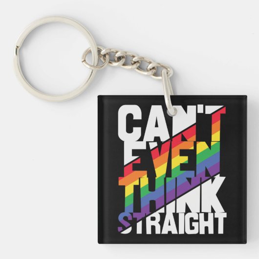 LGBTQ-trots kan zelfs niet denken dat rechte regen Sleutelhanger (Voorkant)