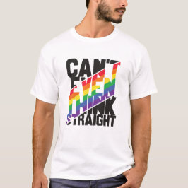 LGBTQ-trots kan zelfs niet denken dat rechte regen T-shirt