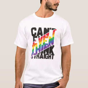 LGBTQ-trots kan zelfs niet denken dat rechte regen T-shirt