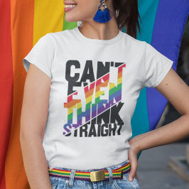 LGBTQ-trots kan zelfs niet denken dat rechte regen T-shirt