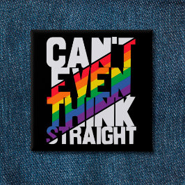LGBTQ-trots kan zelfs niet denken dat rechte regen Vierkante Button 5,1 Cm