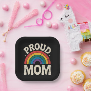 LGBTQ Trots Moeder Gay Pride Regenboog Moederdag Papieren Bordje