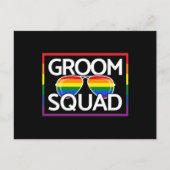 LGBTQ Trouw Gay Pride Matching Bruidsjonkers Squad Briefkaart (Voorkant)