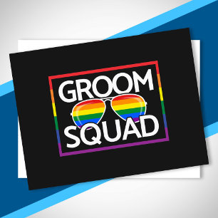 LGBTQ Trouwdag Gay Pride Matching Bruidsjonkers Sq Briefkaart