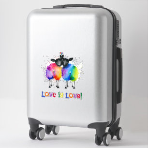 LGBTQ Twee Regenboog Schapen Love Is Love Sticker