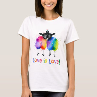~LGBTQ Twee Regenboog Schapen Love Is Love T-shirt