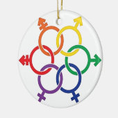 LGBTQ United Keramisch Ornament (Links)