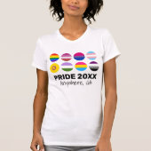 LGBTQ+ Unity Pride Aangepaste tekst T-shirt (Voorkant)