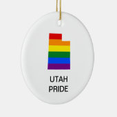 LGBTQ UTAH PRIDE Ceramic Ornament (Rechts)