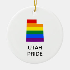 LGBTQ UTAH PRIDE Ceramic Ornament