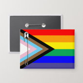 LGBTQ+ Veilig Met Me Veiligheidspin Button (Voorkant / Achterkant)