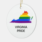 LGBTQ VIRGINIA PRIDE Ceramic Ornament (Links)