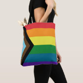 LGBTQ-vlag Canvas tas (Dichtbij)