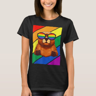 Lgbtq-vlag Gay Pride-maand Marmot Met Lgbt Gle T-shirt