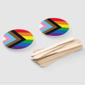 Lgbtq: vlag van homoseksuele pride, inclusief bred handwaaier (Niet-gemonteerd)