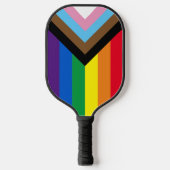 Lgbtq: vlag van homoseksuele pride, inclusief bred pickleball paddle (Voorkant)