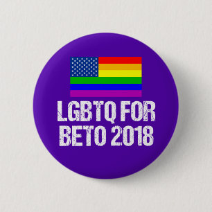 LGBTQ voor Beto O'Rourke Ronde Button 5,7 Cm
