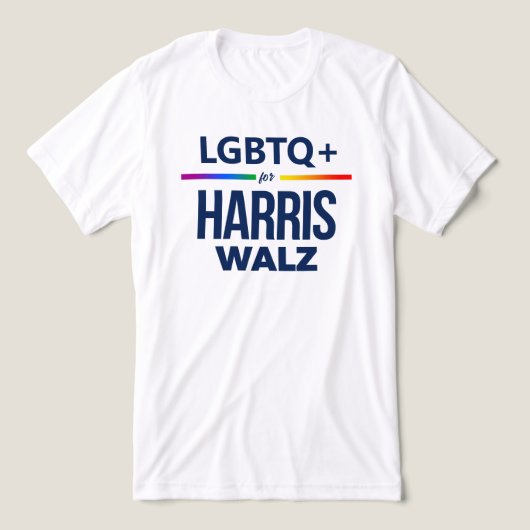 LGBTQ+ voor Harris Walz Tri-Blend Shirt (Design voorkant)
