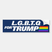 LGBTQ voor Trump 2024 Bumpersticker (Voorkant)