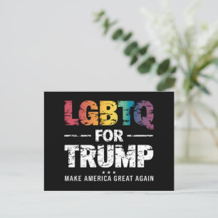 LGBTQ VOOR TRUMP GAY LESBISCH VOOR TRUMP 2024 BRIEFKAART