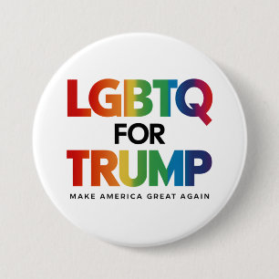 LGBTQ VOOR TRUMP GAY LESBISCH VOOR TRUMP 2024 RONDE BUTTON 7,6 CM