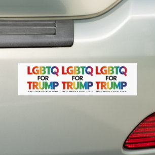 LGBTQ VOOR TRUMP HOMOSEKSUEEL LESBIEN VOOR TRUMP 2 BUMPERSTICKER