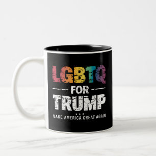 LGBTQ VOOR TRUMP HOMOSEKSUEEL LESBIEN VOOR TRUMP 2 TWEEKLEURIGE KOFFIEMOK
