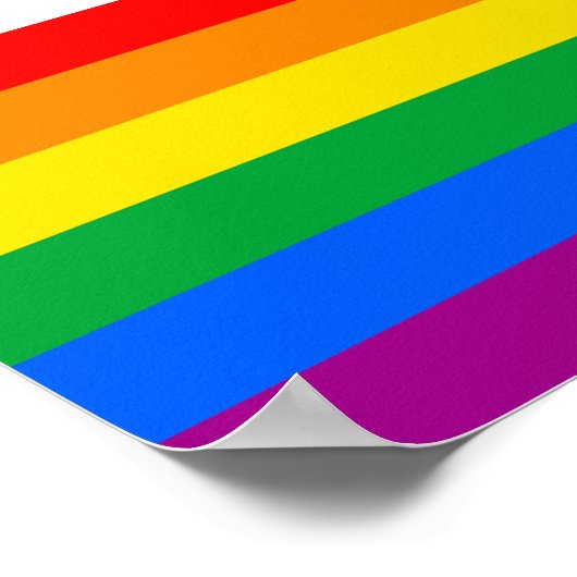 LGBTQ+ Voortgangsvlag Stripes Poster (Hoek)