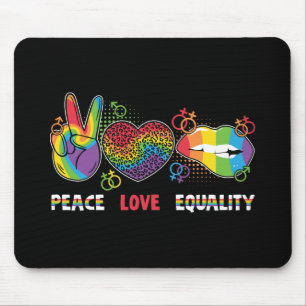 LGBTQ - Vrede, Liefde, Gelijkheid - Regenboog Kleu Muismat