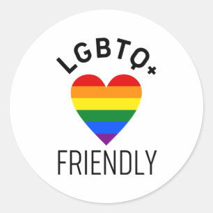lgbtq - vriendelijke pride vlag symbool liefde voo ronde sticker
