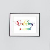 LGBTQ Weddenschap met Pijl-links Poster